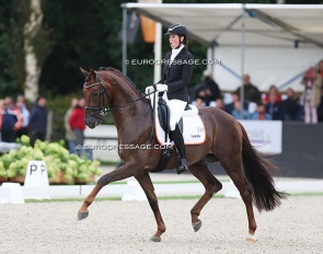 Edith Chardon and Dutch Dream at the 2023 World Young Horse Championships :: Photo © Astrid Appels