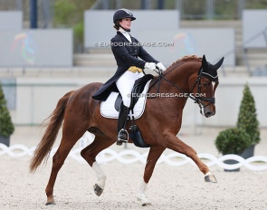 Julia de Ridder on Diamantinos at the 2024 CDI Aachen Festival 4 Dressage :: Photo © Astrid Appels