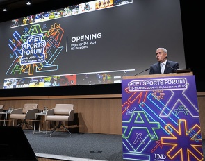 FEI president Ingmar de Vos opens the 2024 FEI Sports Forum :: Photo © FEI