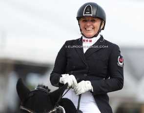 Canadian 1996 Olympian Evi Strasser at the 2024 CDI-W Wellington :: Photo © Astrid Appels