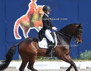 Kira Wulferding and Taycan W in the Nurnberger Burgpokal qualifier in Hagen in April :: Photo © Astrid Appels