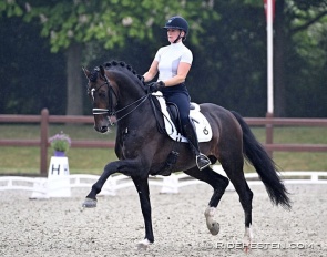 Nanna Merrald and Blue Hors Santiano at the Danish WCYH selection trial in Vallensbaek :: Photo © Ridehesten