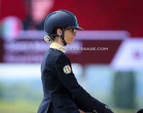Sara Morganti at the inaugural international para dressage competition at Hof Kasselmann: the 2024 CPEDI Hagen :: Photo © Astrid Appels
