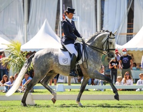 Maria Pais do Amaral and Nilo TVF at the 2021 International Lusitano Festival in Cascais :: Photo © Lusitano World