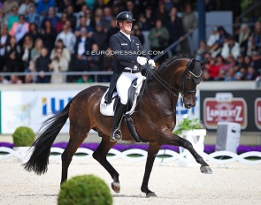 Frederic Wandres and Bluetooth edged out Ingrid Klimke for a third team spot at the 2024 CDIO Aachen :: Photo © Astrid Appels