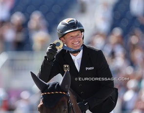 Michael Jung wins individual Olympic gold in eventing at the 2024 Paris Olympics :: Photos © Astrid Appels