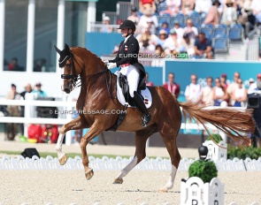 Nanna Skodborg Merrald and Zepter at the 2024 Olympic Games :: Photo © Astrid Appels