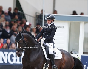 Maxi Kira von Platen and Elastic in the 4-YO challenge at last year's World Young Horse Championships :: Photo © Astrid Appels