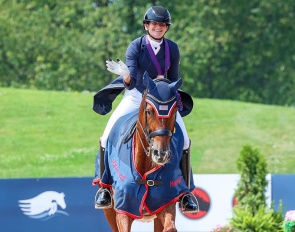 Virginia Woodcock on Mollegardens Sans-Souci at the 2024 North American Youth Championships :: Photo © US Equestrian