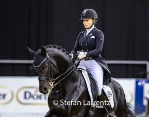 Lena Hassmann on Grey Flanell at the 2020 Oldenburg Agravis Cup :: Photo © Stefan Lafrentz