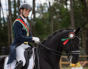 Tiago Ferreira and Diamo Dream win the Young Riders division at the 2024 Portuguese Dressage Championships :: Photo © Carlos Hernani