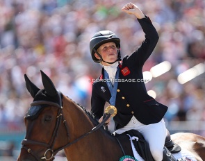 Olympic team gold for Ros Canter at the 2024 Paris Olympics :: Photo © Astrid Appels