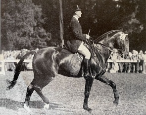Richard Wätjen riding Lindbergh at the 1935 dressage show in Munich