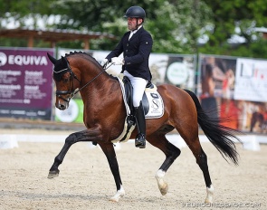 Nick van Laer and Jack Daniels N in the 7-year old tests at the 2022 CDI Troisdorf :: Photo © Astrid Appels
