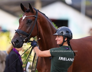 Sorrell Klatzko and her Irish team horse Turbo at the 2022 World Championships in Herning:: Photo © Astrid Appels