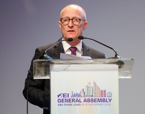 FEI Dressage Director Ronan Murphy at the 2024 FEI General Assembly in Abu Dhabi :: Photo © FEI/Solo Studio