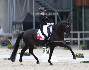 Sabrina Rietiker on Faviola at the 2024 European Junior Riders Championships :: Photo © Astrid Appels