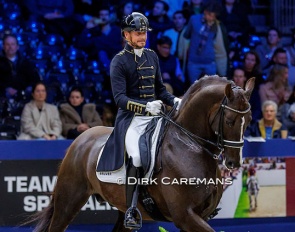 Edward Gal and Kyton at the 2024 KWPN Stallion Licensing show :: Photo © Dirk Caremans
