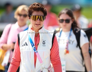 German team trainer Monica Theodorescu at the 2024 Olympic Games in Paris :: Photo © Astrid Appels
