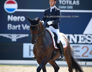 Bart Veeze and Nero at the 2024 World Young Horse Championships :: Photo © Astrid Appels