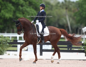 Agnete Kirk Thinggaard and Blue Hors Veneziano at the 2020 CDN Wellington :: Photo © Astrid Appels