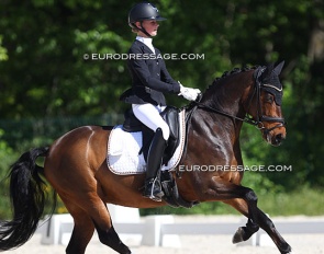 Julie Schmitz-Heinen and Carleo Go at their CDI debut in Compiegne in 2021 :: Photo © Astrid Appels