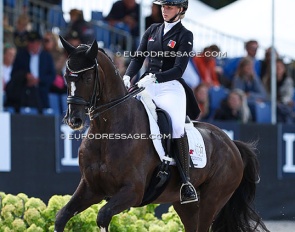 Rogerson and L'Amour at the 2023 World Young Horse Championships :: Photo © Astrid Appels