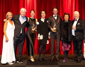 2024 P.S.I. Awards (from left to right) Bettina and Paul Schockemöhle, Jenny Kukuk, Gudrun Bauer, Christian Kukuk, Bianca and Ulli Kasselmann :: Photo © Thomas Hellmann