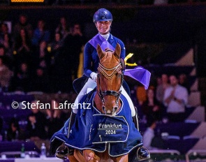 Carina Harnisch and Sheldon Cooper win the 2024 Louisdor Cup Final in Frankfurt :: Photos © Stefan Lafrentz