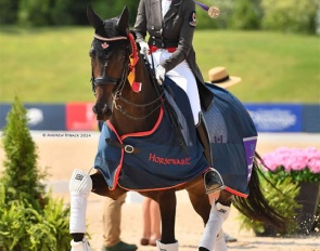 Kiara  Williams-Brown wins individual test silver on Fortissimo at the 2024 NAYRC :: Photo © Andrew Ryback