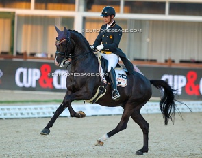 Sergio Garcia Bermejo and Hexagon's Innuendo at the 2021 European Under 25 Championships :: Photo © Astrid Appels
