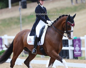 Annabelle Rehn and Vestervangs Garson at the 2022 European Junior Riders Championships :: Photo © Astrid Appels