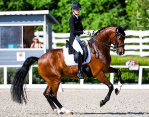Lucie-Anouk Baumgürtel and Ferati at the 2023 European Young Riders Championships :: Photo © Lukasz Kowalski