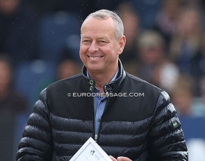 Henrik Hansen at the 2023 World Young Horse Championships where he became the most successful WCYH breeder ever. His horses won four gold and two silver medals :: Photo © Astrid Appels