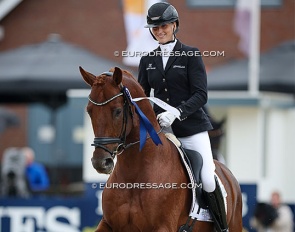 Leonie Richter and Vitalos won triple silver at the World Young Horse Championships :: Photo © Astrid Appels