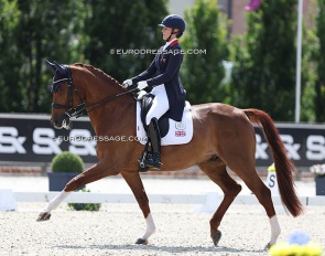 Mette Dahl on Fidelio van het Bloemenhof at the 2024 European Junior Riders Championships in Opglabbeek :: Photo © Astrid Appels