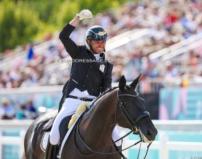With personal best scores from Domien Michiels (pictured) and Flore de Winne Team Belgium finished in a historic fifth place at the 2024 Paris Olympics :: Photo © Astrid Appels
