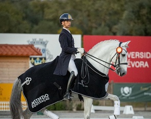 Joao Torrao and Lirio MVL winning the Grand Prix and Kur at the 2024 CDI 4* Alter do Chao :: Photo © Carlos Hernani