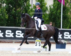 Myles Graham and Nibeley Union Hit at their last international in their career: the 2024 European Junior Riders Championships in Opglabbeek :: Photos © Astrid Appels