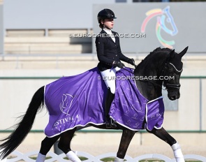 Belgian Children rider Elise van Os on Reliv van 't Amarylishof at the 2025 CDI Aachen Festival 4 Dressage :: Photo © Astrid Appeks