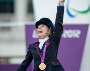 Sophie Christiansen wins gold at the 2012 Paralympics in London :: Photo © Jon Stroud