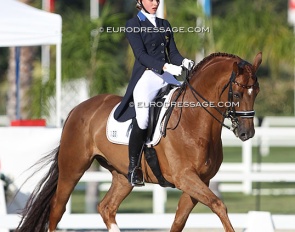 Rebecca Horstmann and Friend of Mine at the 2016 European Junior Riders Championships in Oliva Nova :: Photo © Astrid Appels