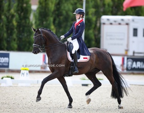 Weronika Usiadek on Mr Despo at the 2024 European Junior Riders Championships in Opglabbeek :: Photo © Astrid Appels