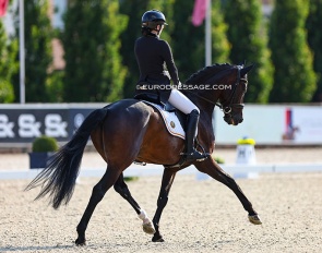 Xyliana de Rover and Hamlet at the 2024 European Junior Riders Championships in Opglabbeek :: Photo © Astrid Appels