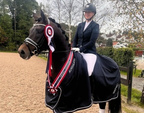 Ida Hofman-Bang and B'Fair at the 2024 Breeders Trophy in Norway