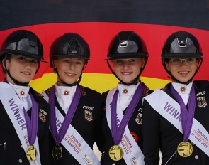 The German team wins gold at the 2025 European Pony Championships :: Photo © Boulerie Jump