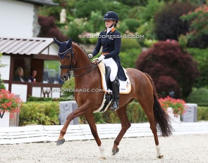 Micky Schelstraete and Venicia at the 2025 European Young Riders Championships :: Photo © Astrid Appels