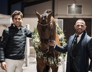 Joao Marcari Oliva and Thiago Mantovani at Escorial's retirement ceremony in Madrid