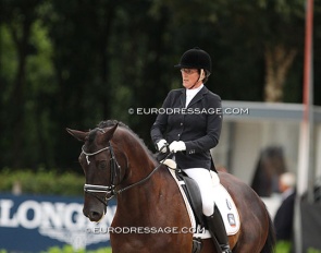 Birgit Hild and Goldmond at the 2016 World Young Horse Championships :: Photo © Astrid Appels