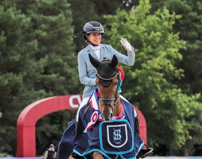 Charlotte Chalvignac Vesin and Furstin Toto LH at the 2025 French Young Horse Championships :: Photo © PSV